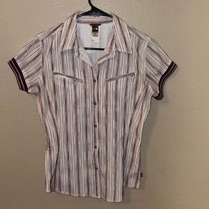 Zipper pocket collared shirt